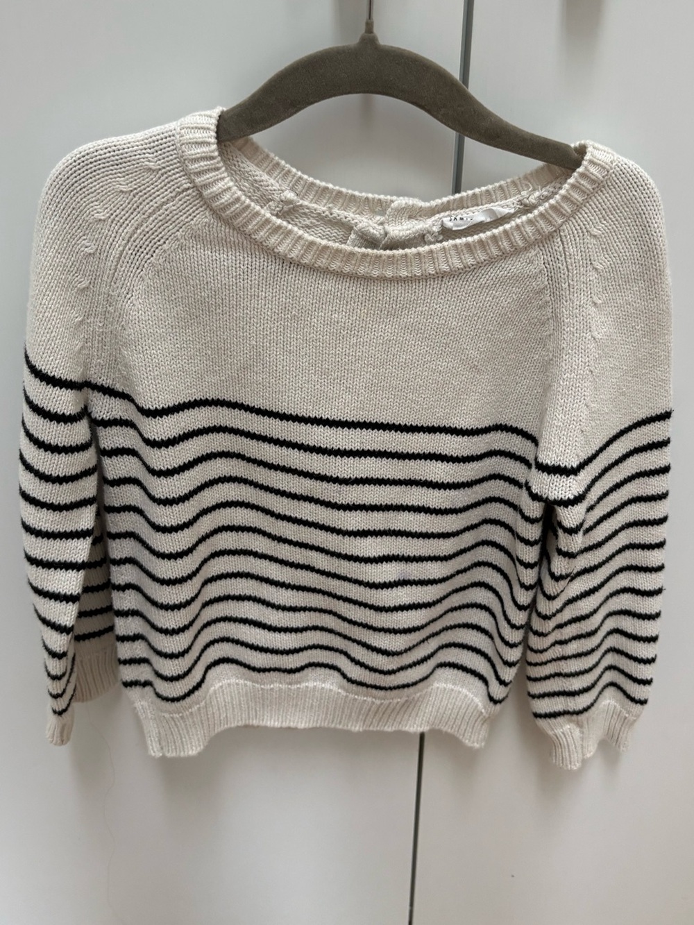 Jamie Kay navy blue cream preppy striped knit boys 2T 24M sweater top
